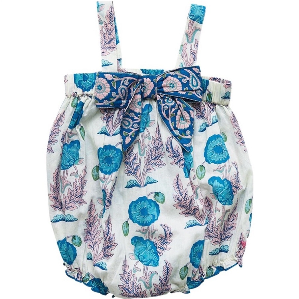 NWT Pink Chicken Angeline Bubble in Slate Block Print